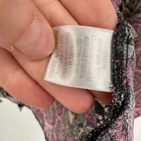 Apt 9 Floral Blouse Embroidered V Neck Long Sleeve Paisley Sheer Boho Size 2X - Picture 4 of 12